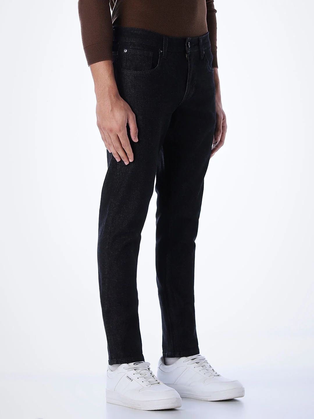 5 Pocket Glenn Slim Fit Jeans - Black - Image 2