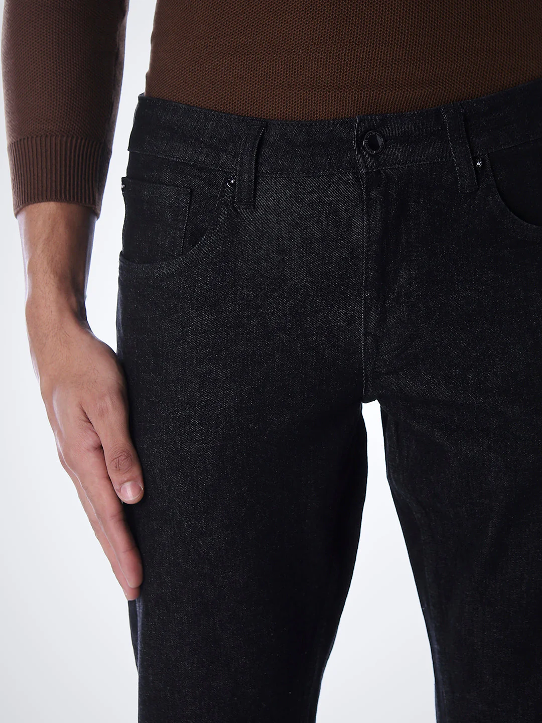 5 Pocket Glenn Slim Fit Jeans - Black - Image 5