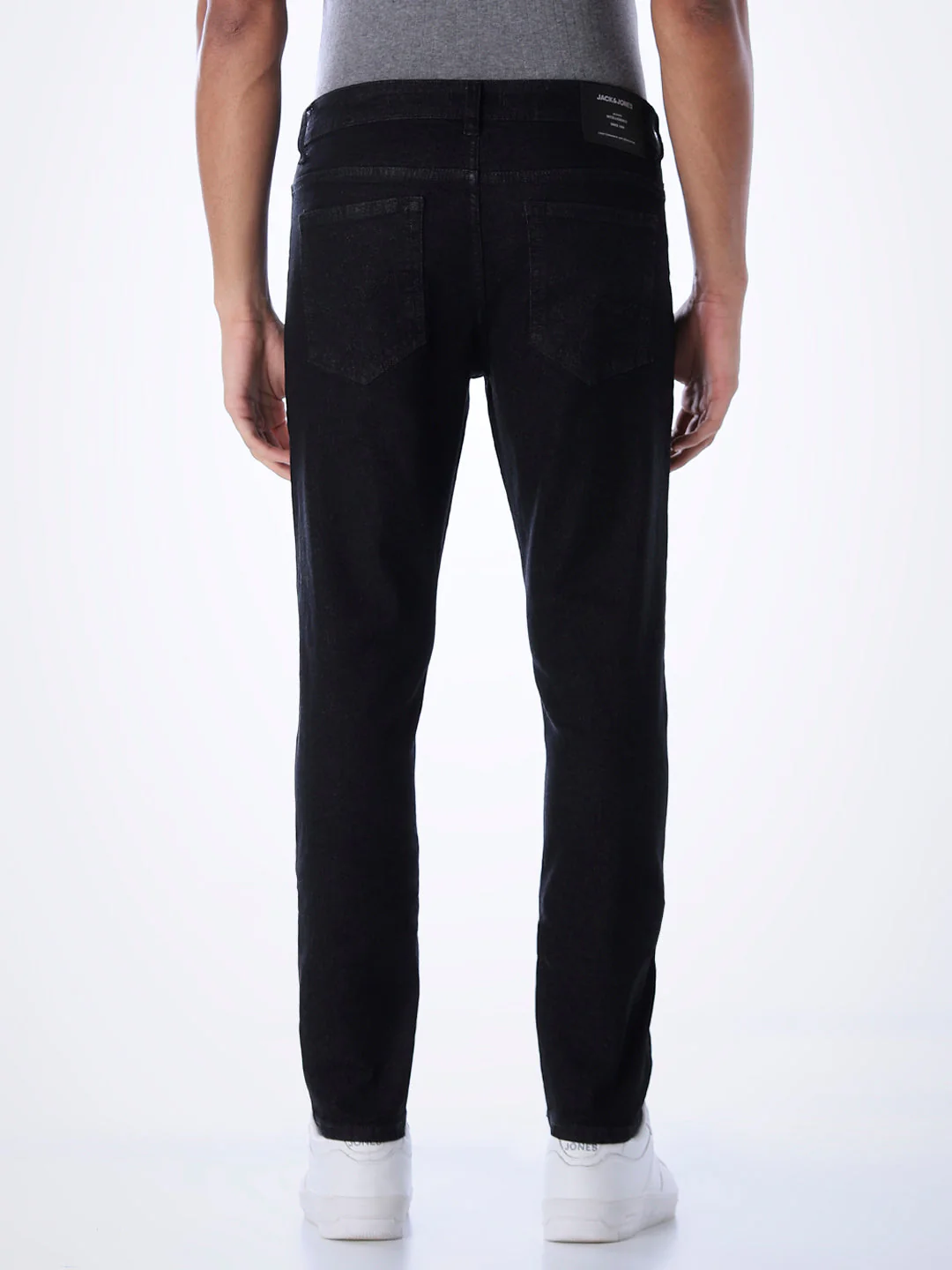 5 Pocket Distressed Glenn Slim Fit Jeans - Black - Image 3