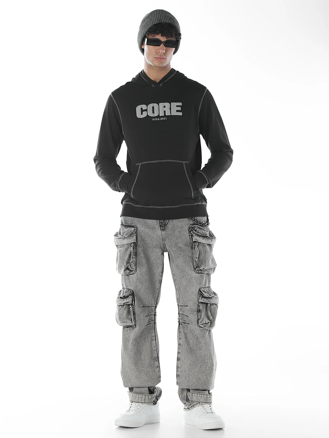 Contrast Stitch Hooded Sweatshirt - Image 6