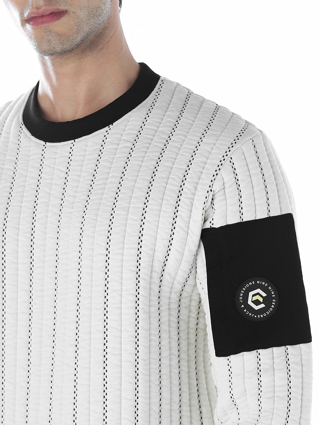 Quilted Striped Sweatshirt - Image 5