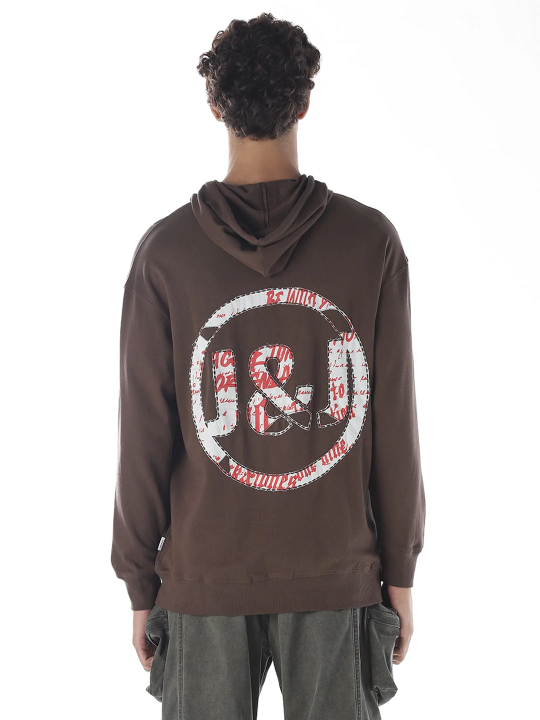 Applique Patchwork Hooded Sweatshirt - Image 4