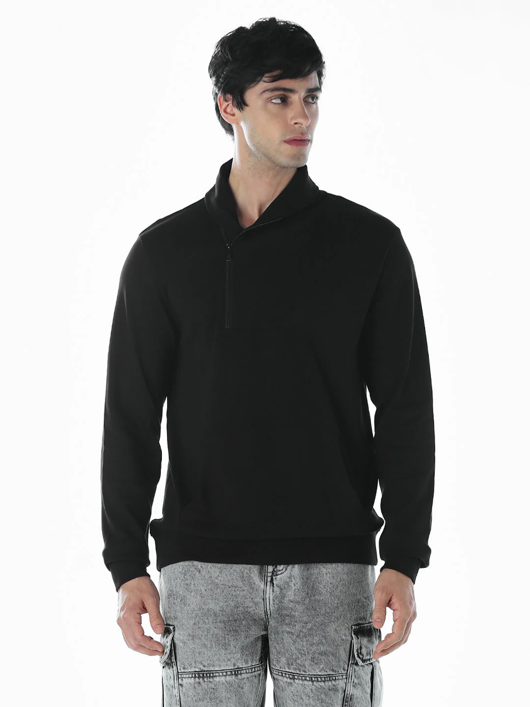 Quarter-Zip Oversized Sweatshirt - Image 2