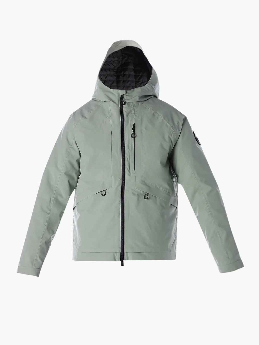 Sage Green High Neck Hooded Jacket - Image 7
