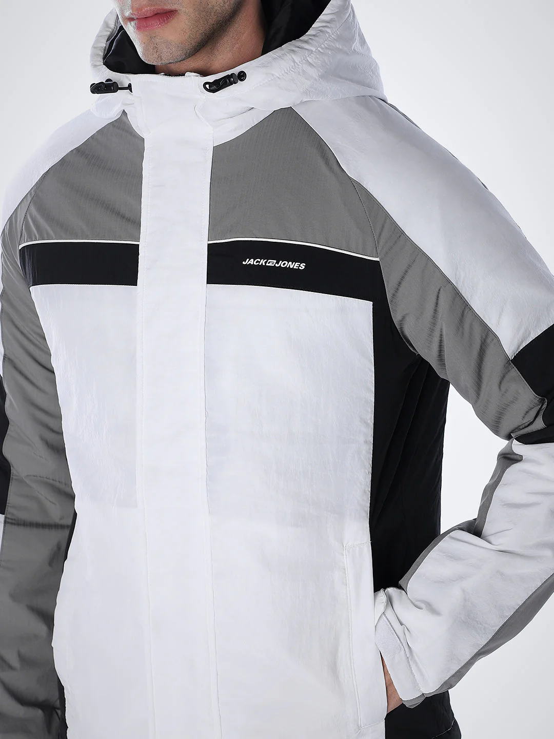 Colourblocked Nylon Hooded Jacket - Image 5