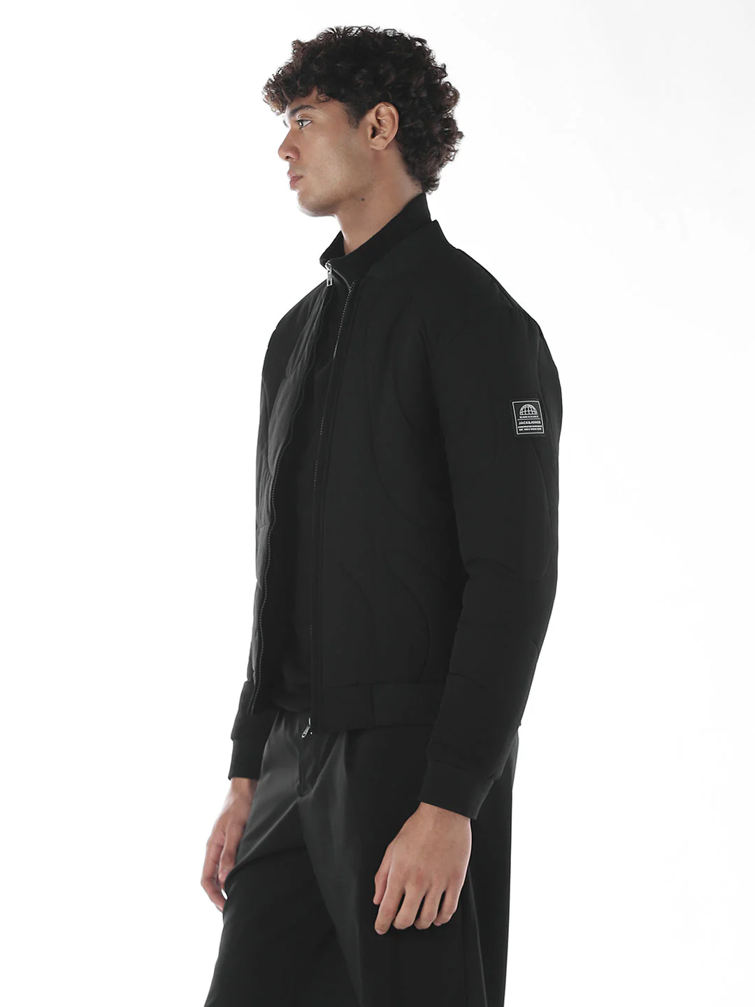Mandarin Collar Zipped Jacket - Image 3