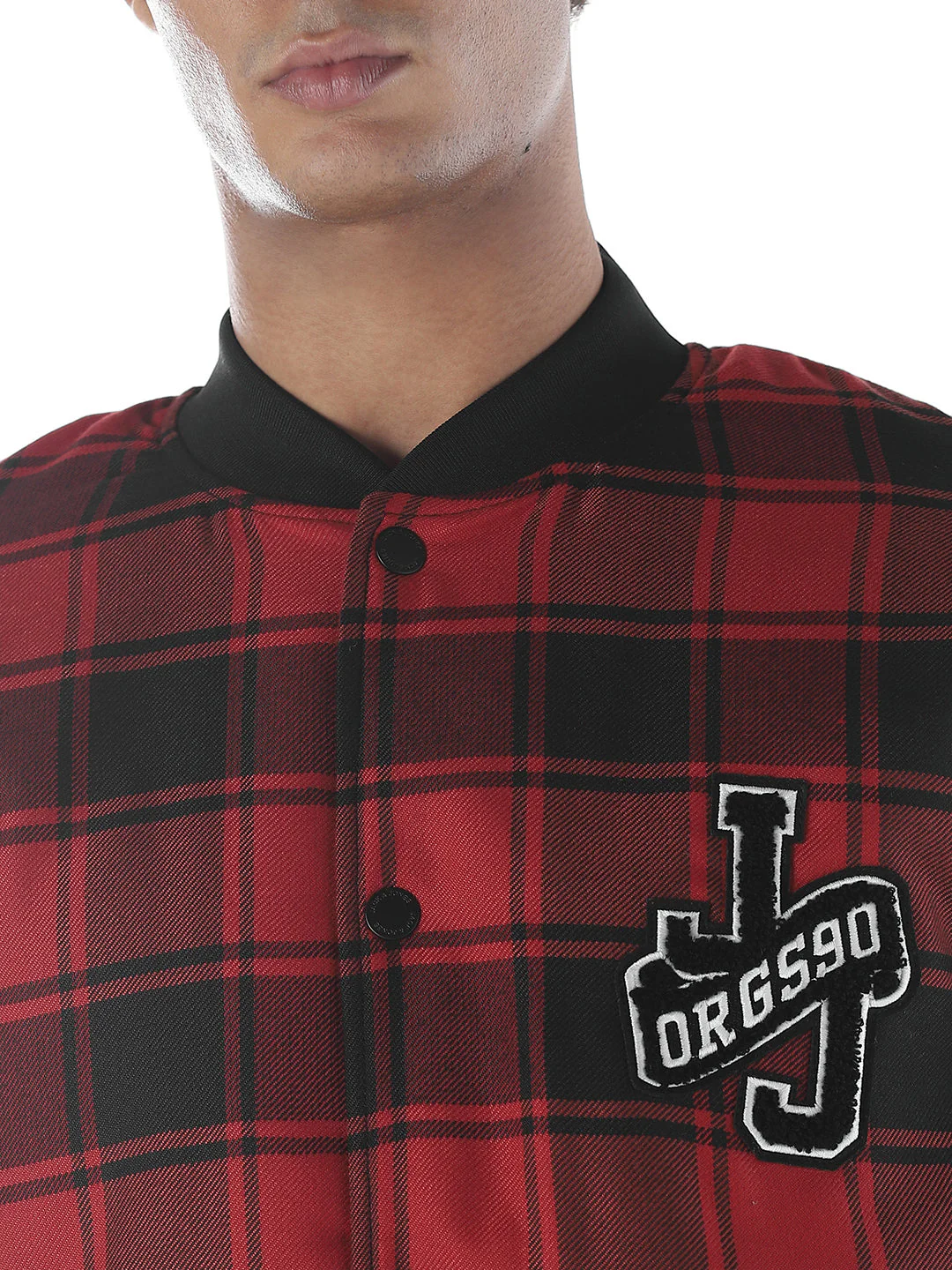 Red Check Bomber Jacket - Image 5