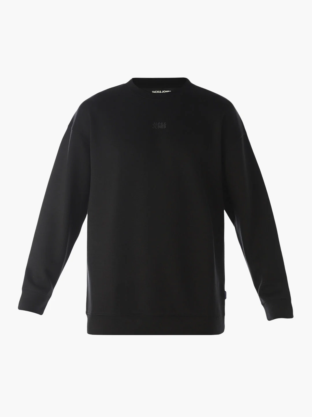 Logo Print Oversized Sweatshirt- Black - Image 7