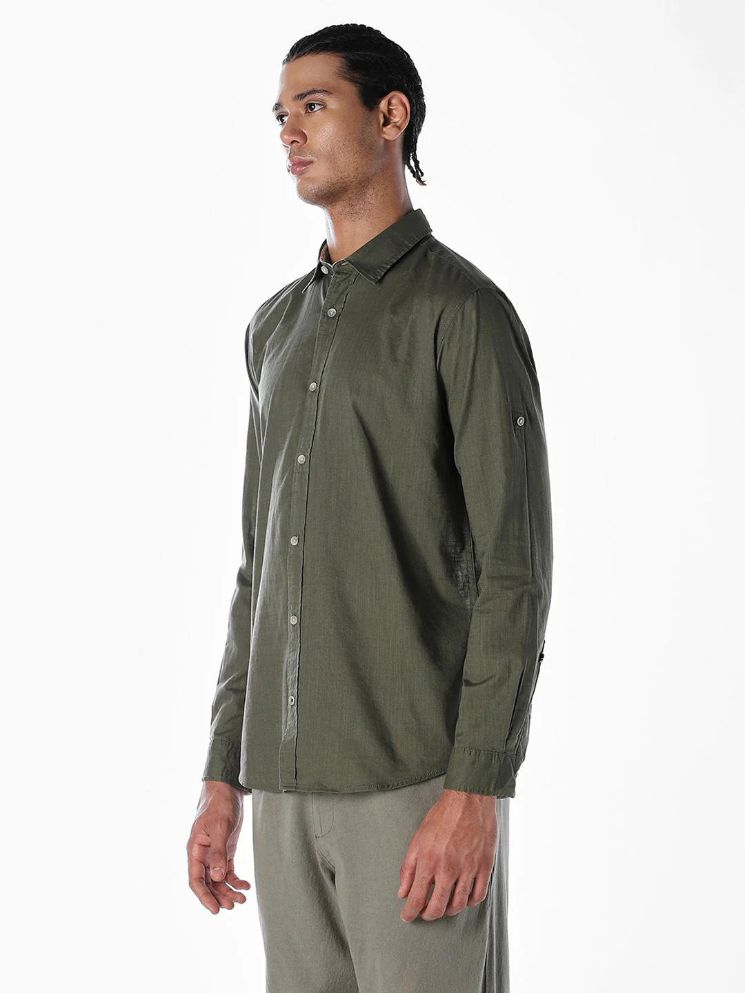 Cotton Slub Full Sleeves Shirt - Image 3