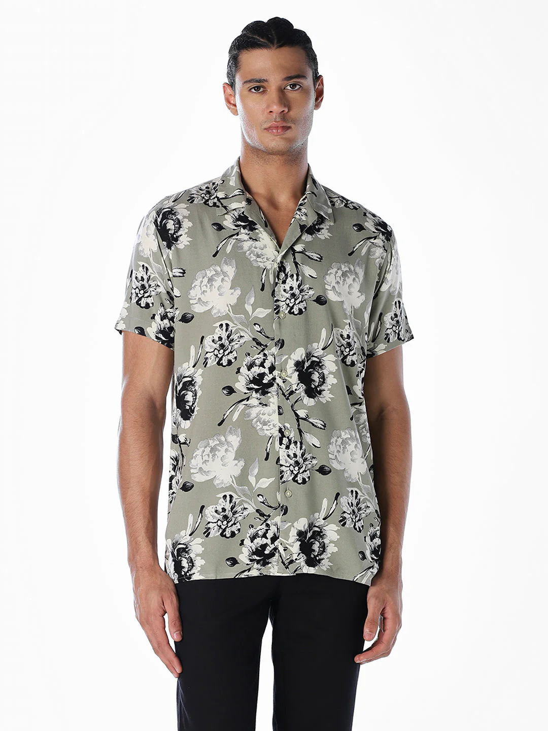 Printed Resort Collar Comfort Fit Shirt - Image 2