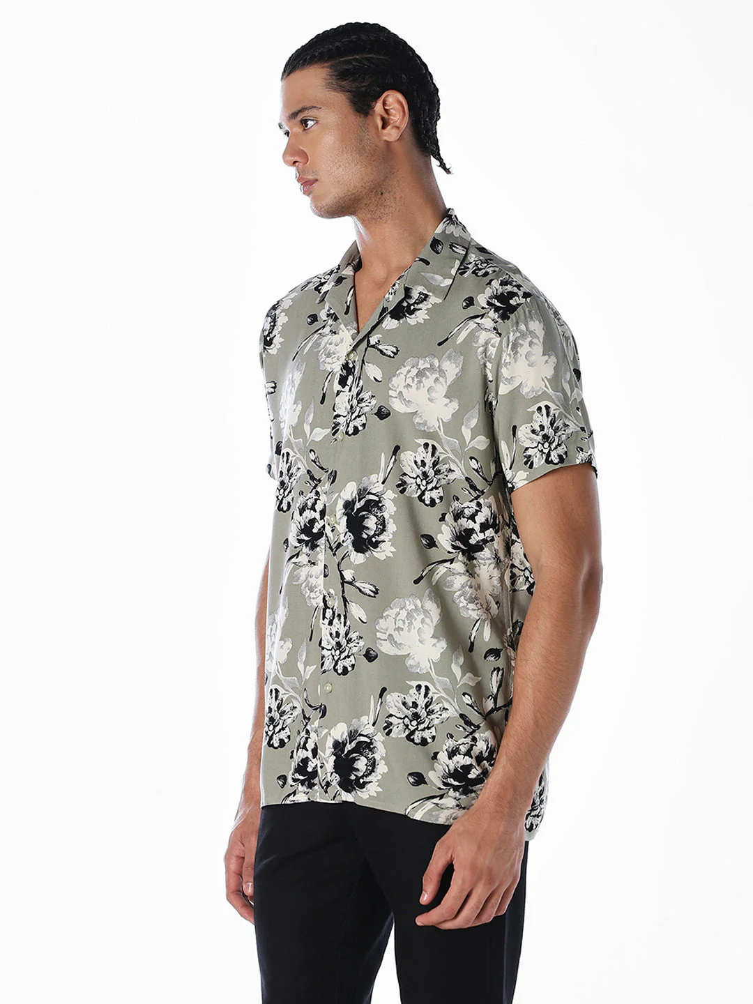 Printed Resort Collar Comfort Fit Shirt - Image 3