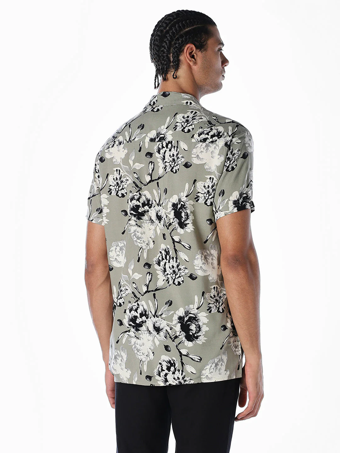 Printed Resort Collar Comfort Fit Shirt - Image 4