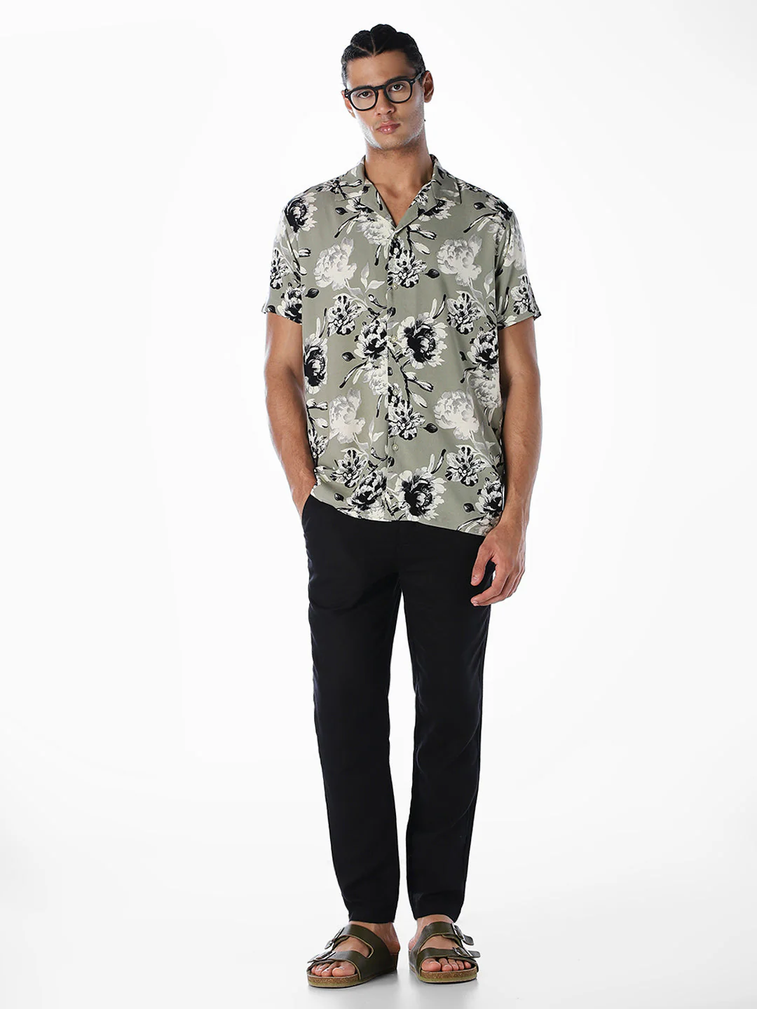 Printed Resort Collar Comfort Fit Shirt - Image 6