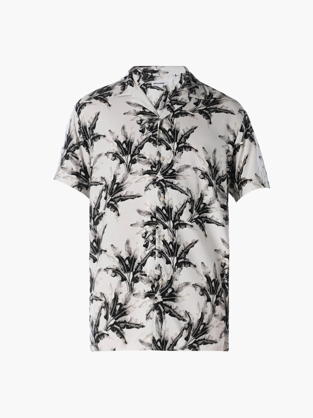 Printed Resort Collar Comfort Fit Shirt - Grey - Image 7