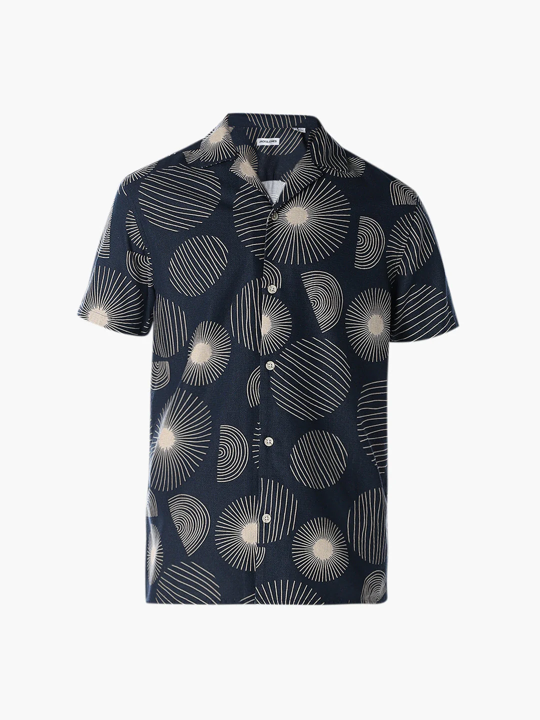 Printed Comfort Fit Shirt - Dark Blue - Image 7