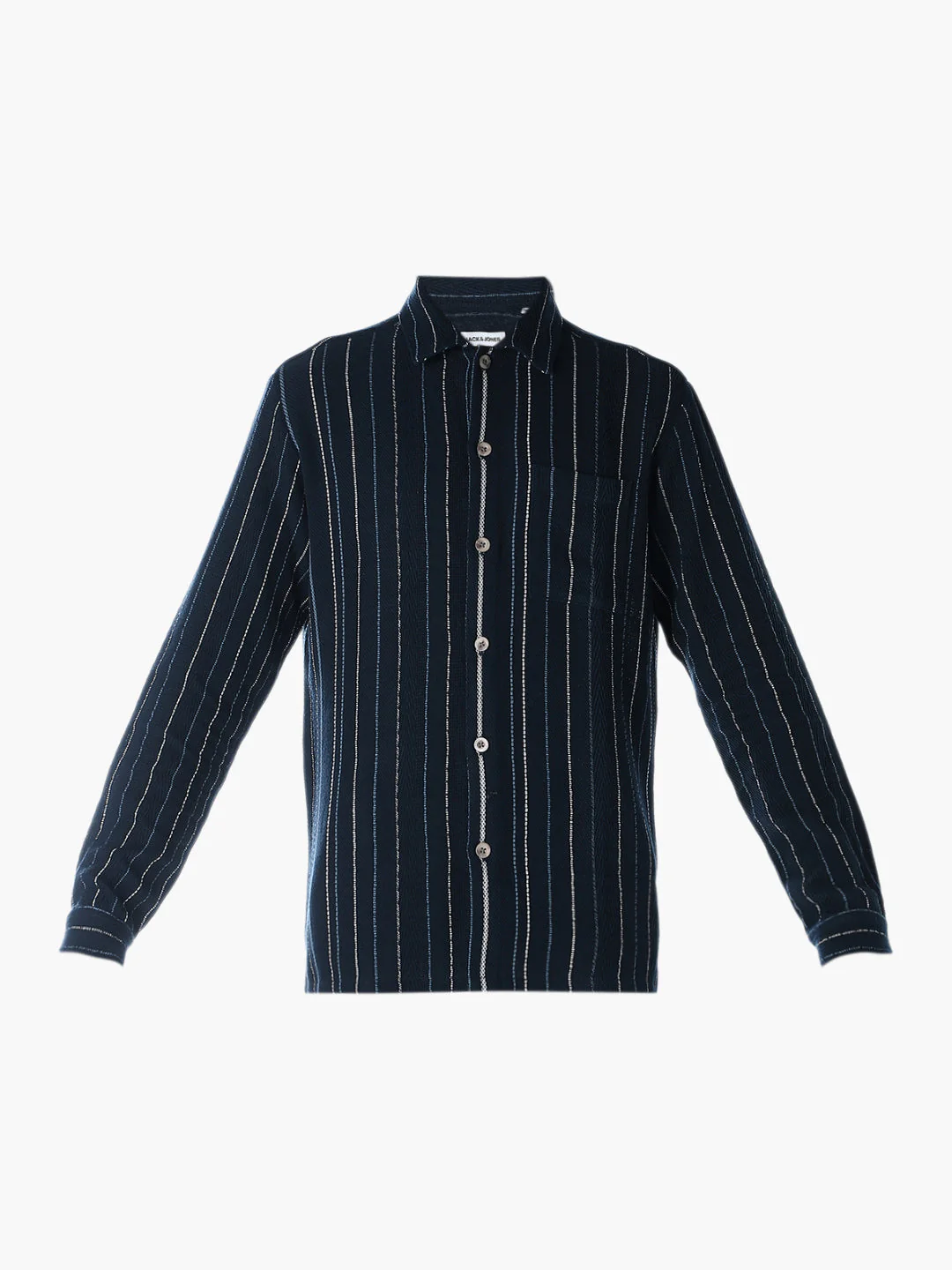 Striped Comfort Fit Shirt - Dark Blue - Image 7