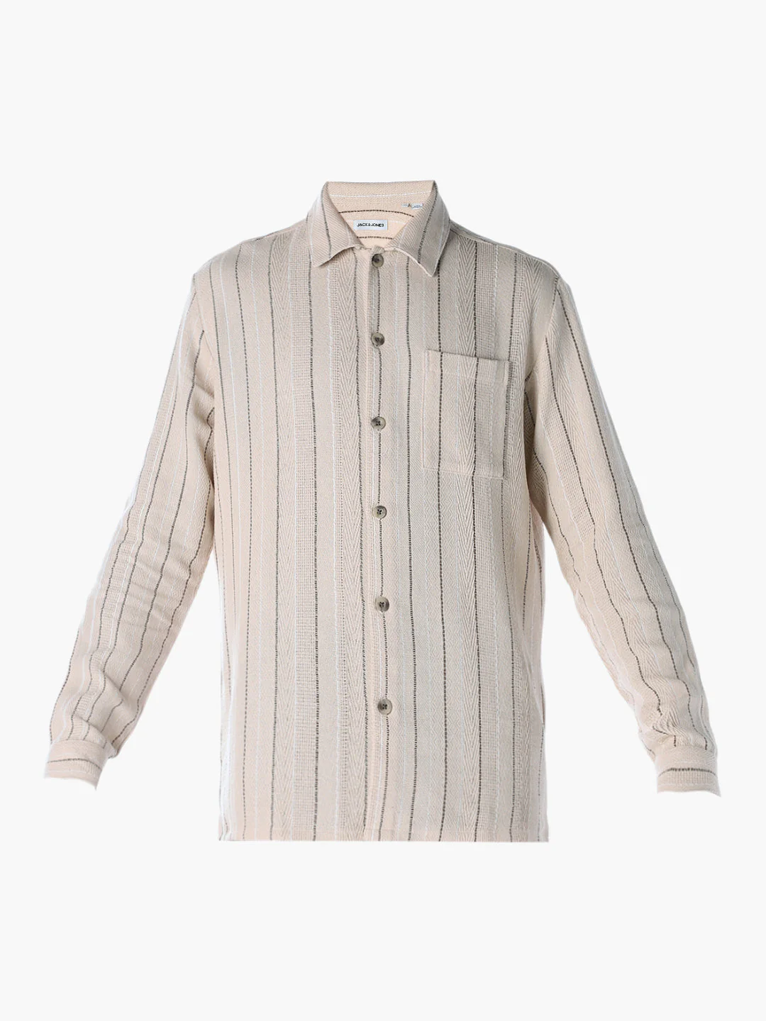 Striped Comfort Fit Shirt - Beige - Image 7