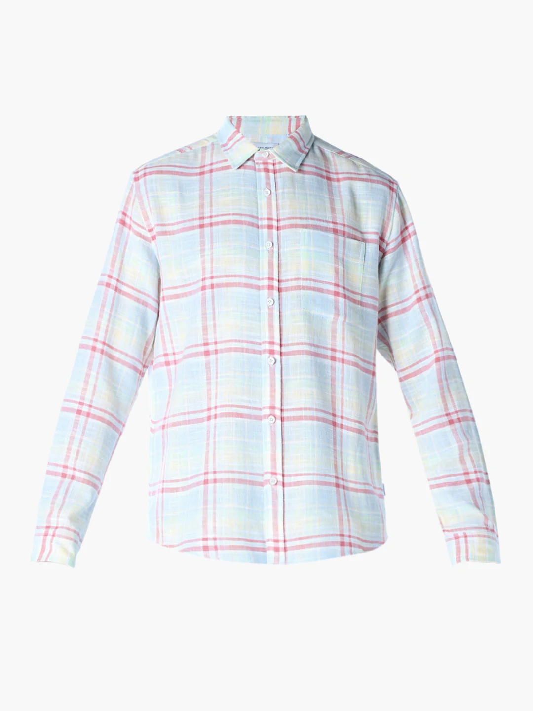 Pastel Green Check Cotton Shirt - Image 7
