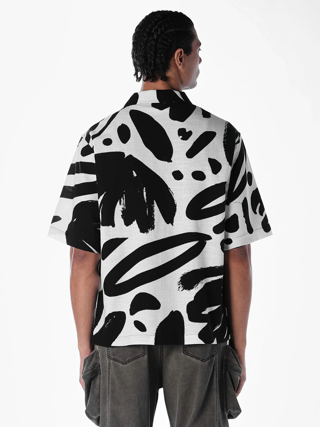 Monotone Printed Cotton Shirt - Image 4
