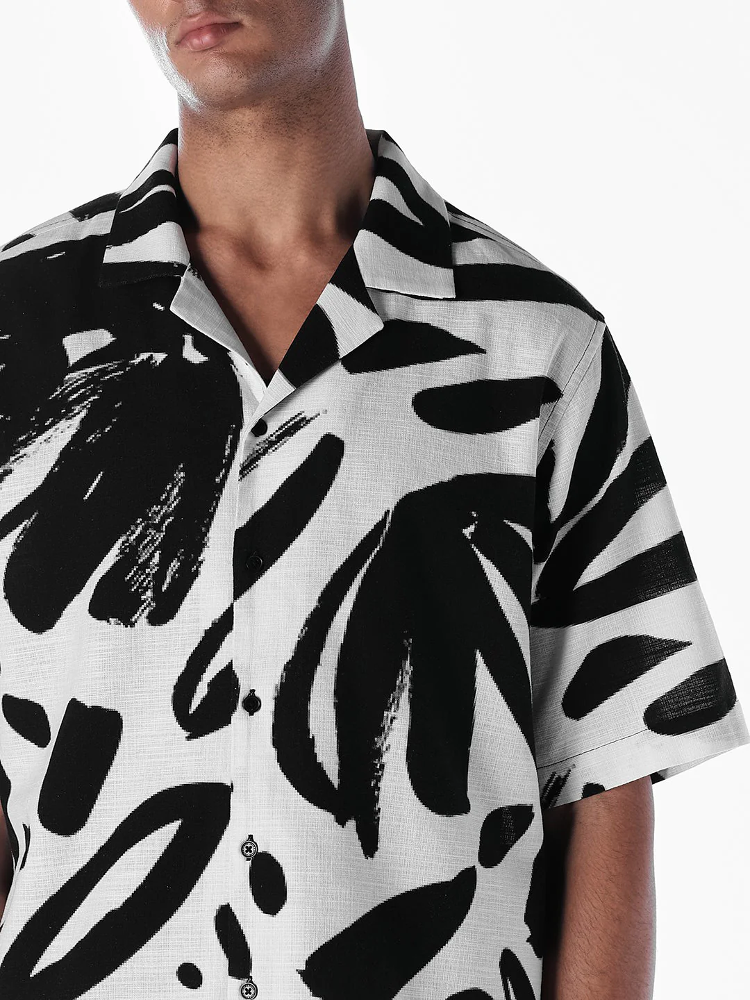 Monotone Printed Cotton Shirt - Image 5