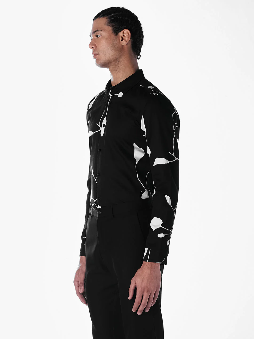 Printed Cotton Slim Fit Shirt - Image 3