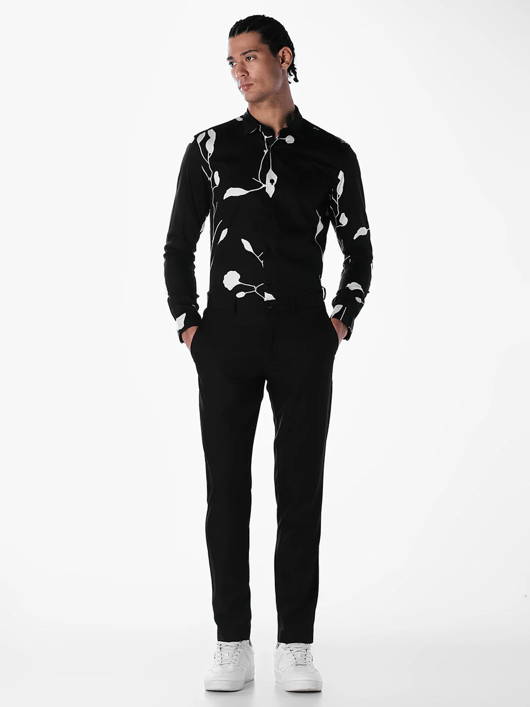 Printed Cotton Slim Fit Shirt - Image 6