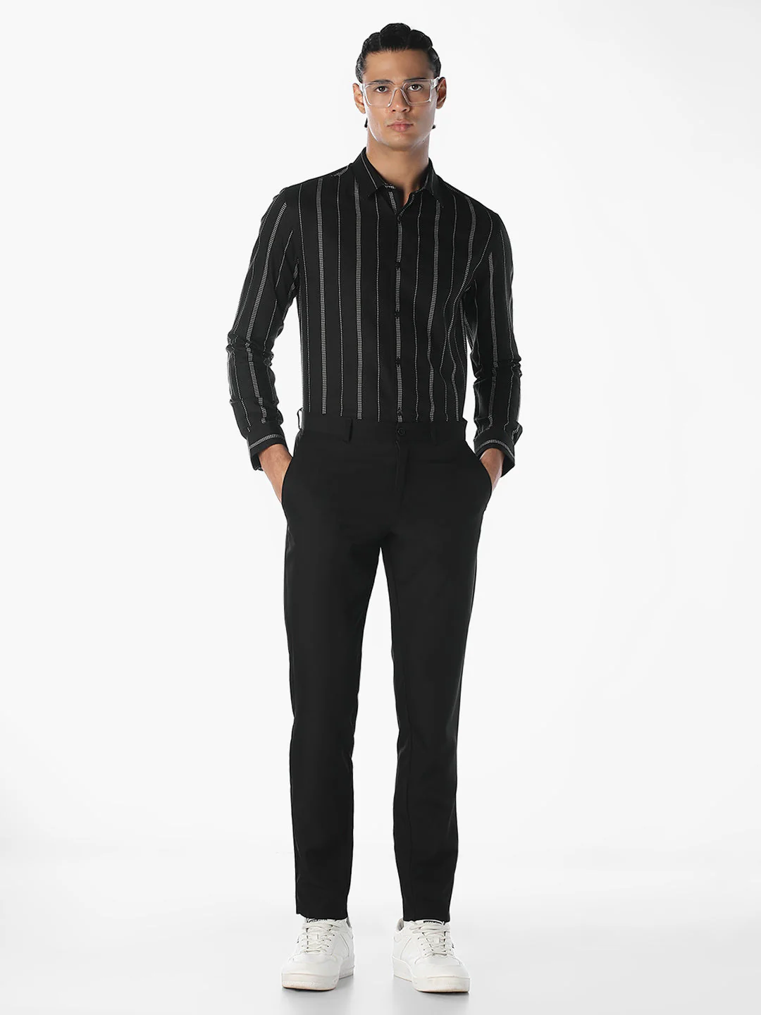 Striped Dobby Slim Fit Shirt - Image 6