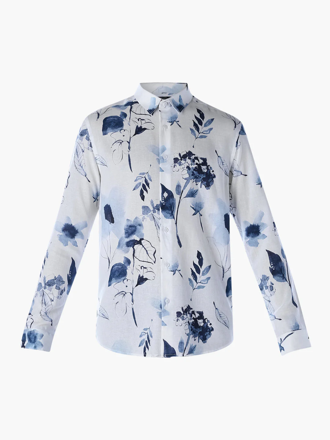 Linen Blend Printed Shirt - Image 7