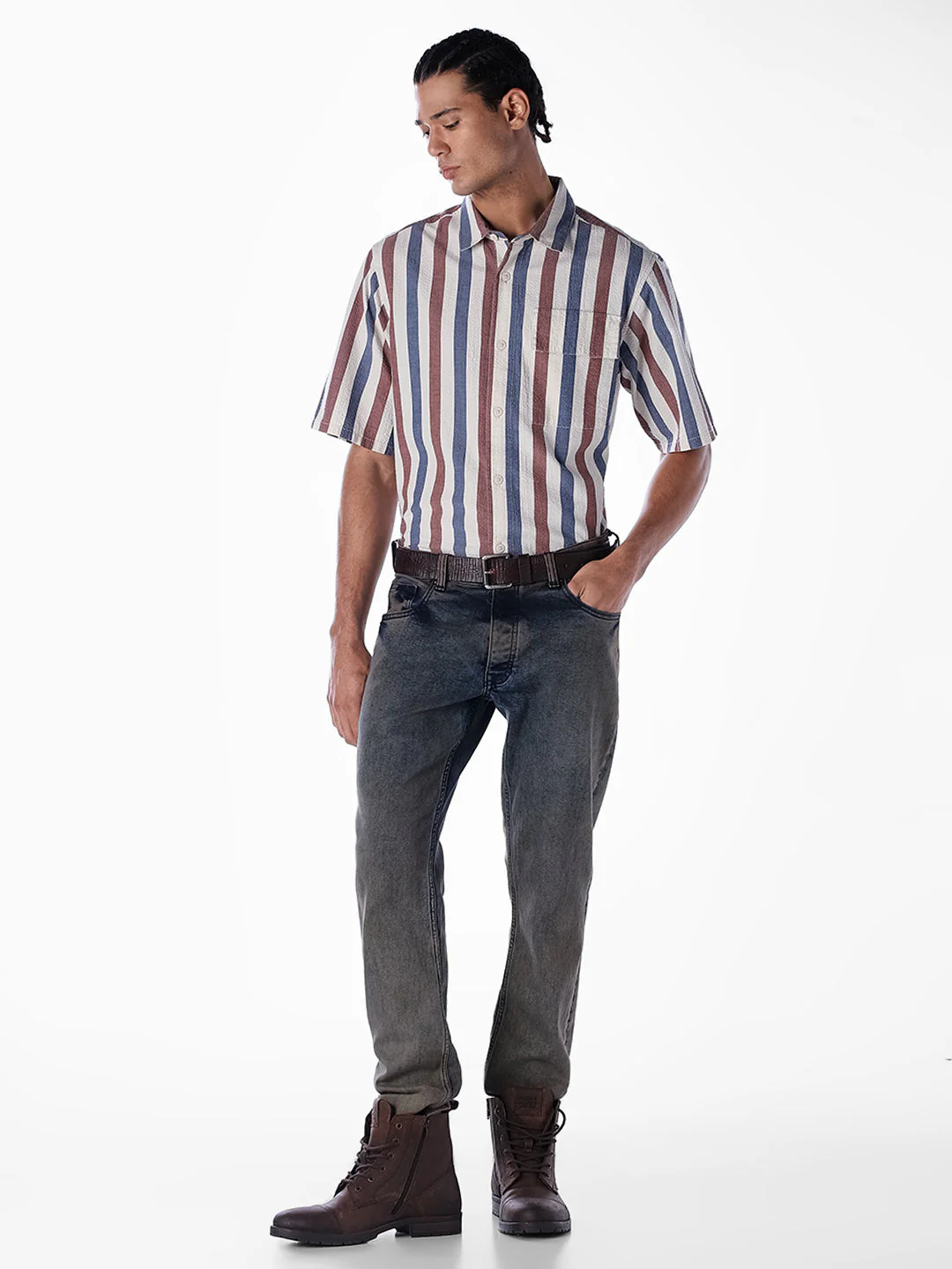 Striped Oversized Shirt - Image 6