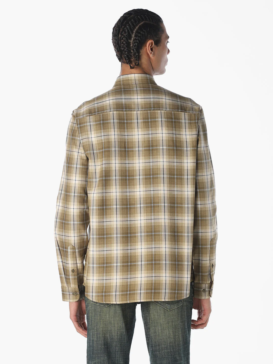 Patch Pockets Cotton Check Shirt - Image 4