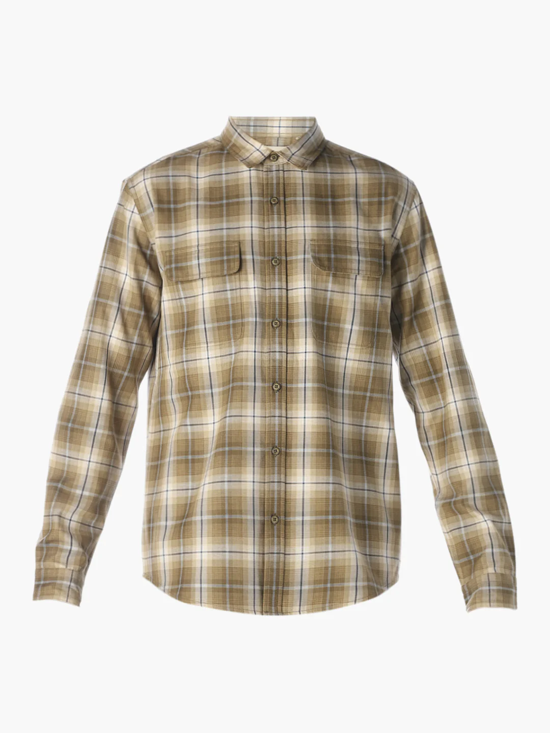 Patch Pockets Cotton Check Shirt - Image 7