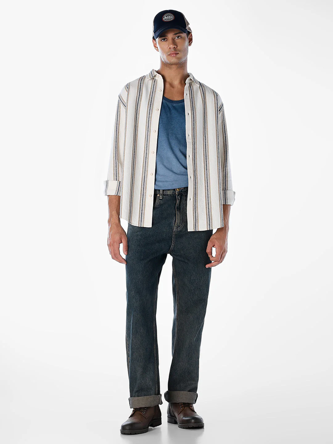 Cotton Striped Full Sleeves Shirt - Image 6