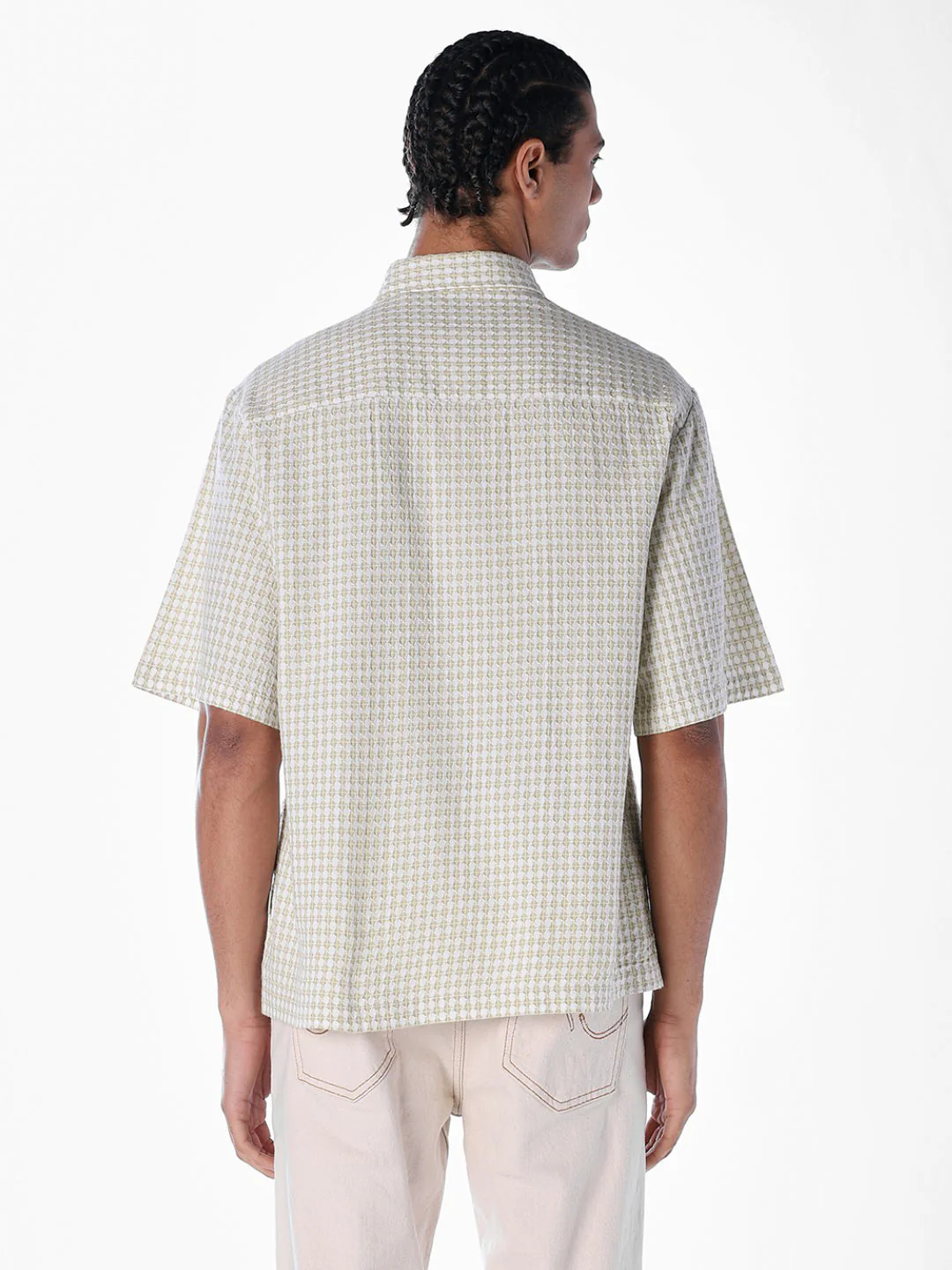 Dobby Short Sleeves Oversized Shirt - Image 4