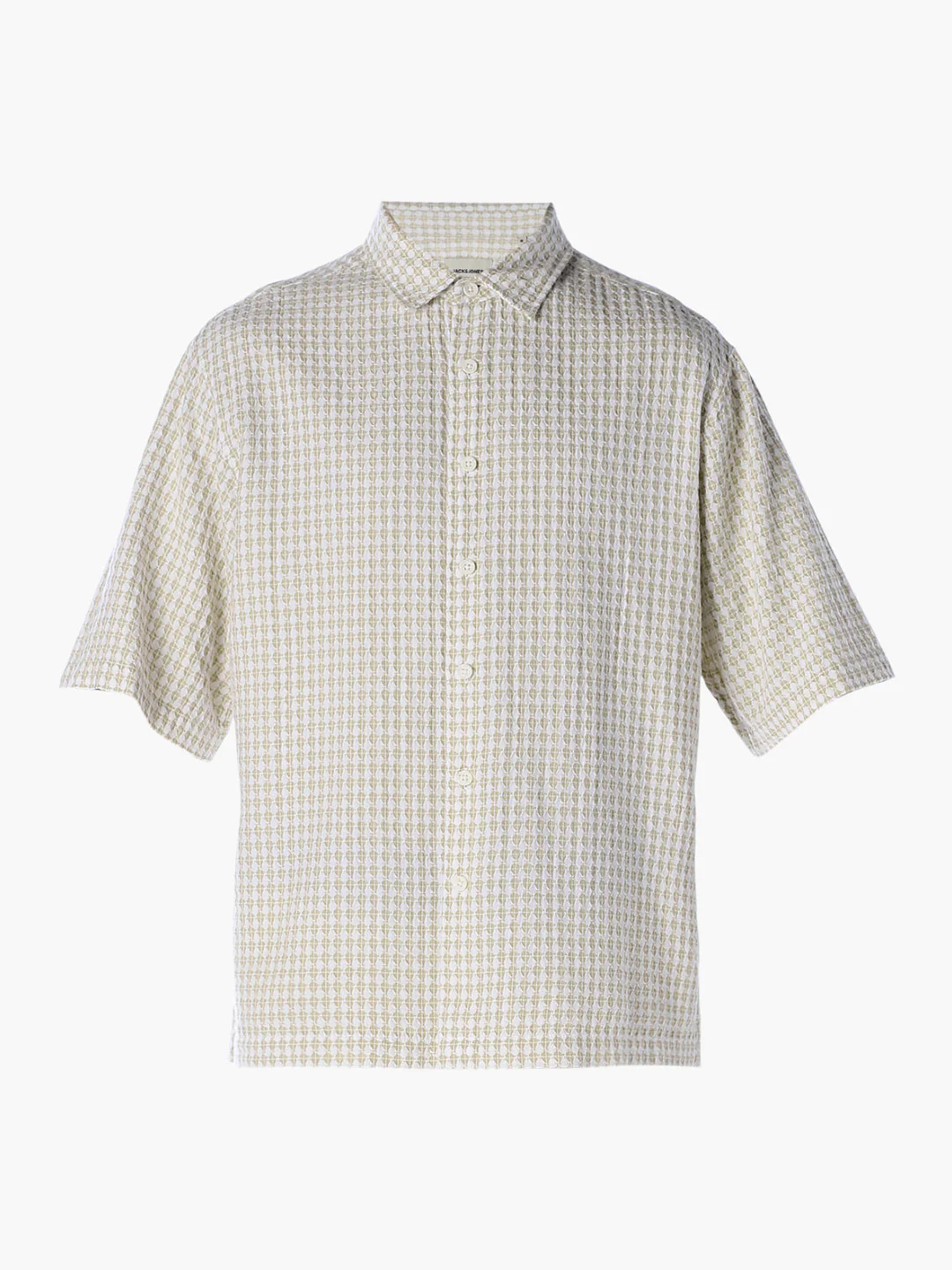 Dobby Short Sleeves Oversized Shirt - Image 7