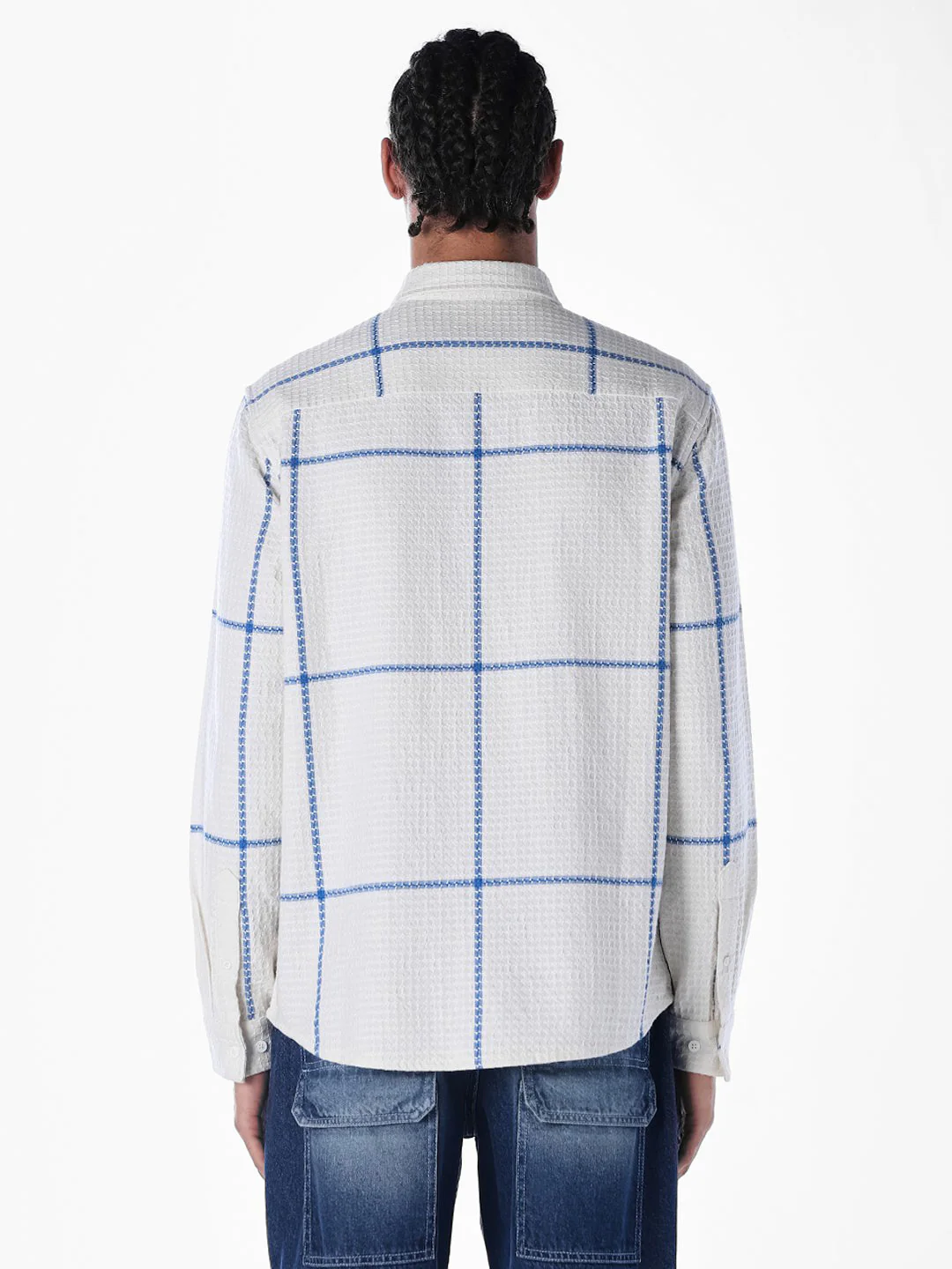 Textured Check Regular Fit Shirt - Image 4
