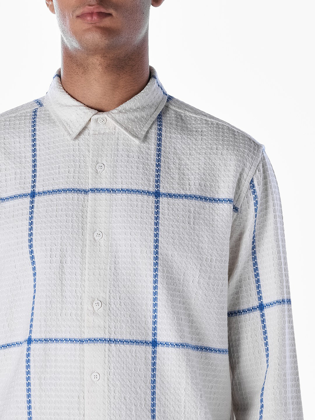 Textured Check Regular Fit Shirt - Image 5