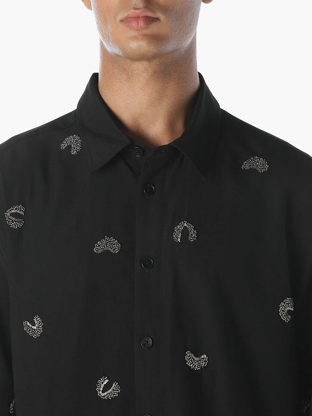 Embroidered Viscose Oversized Shirt - Image 5
