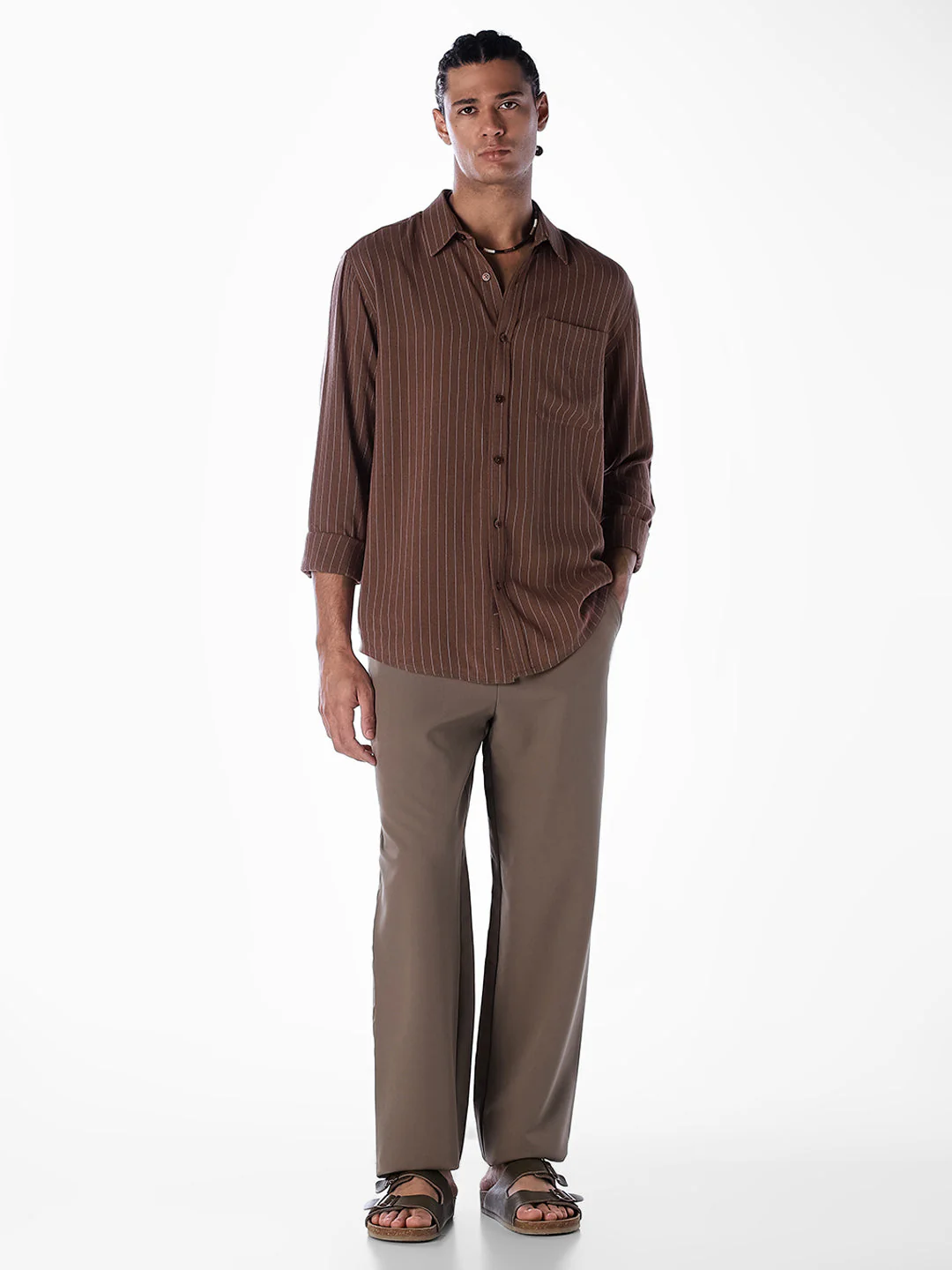 Linen Blend Striped Shirt - Image 6