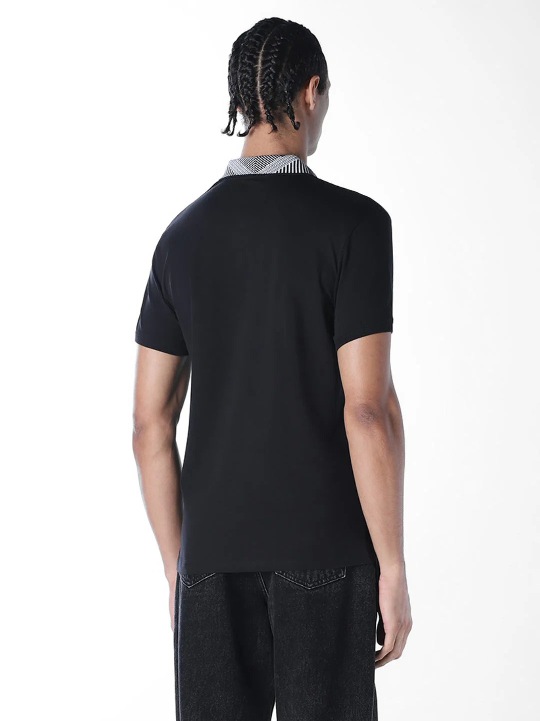 Contrast Collar Cotton Polo - Image 4