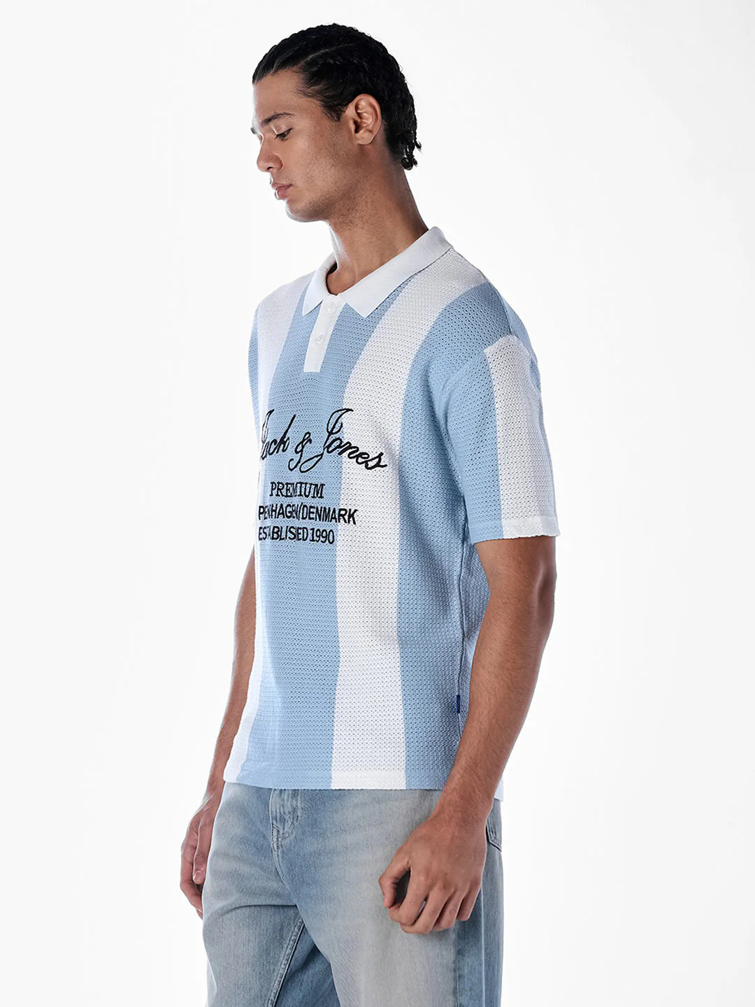 Colourblocked Oversized Knitted Polo - Image 3