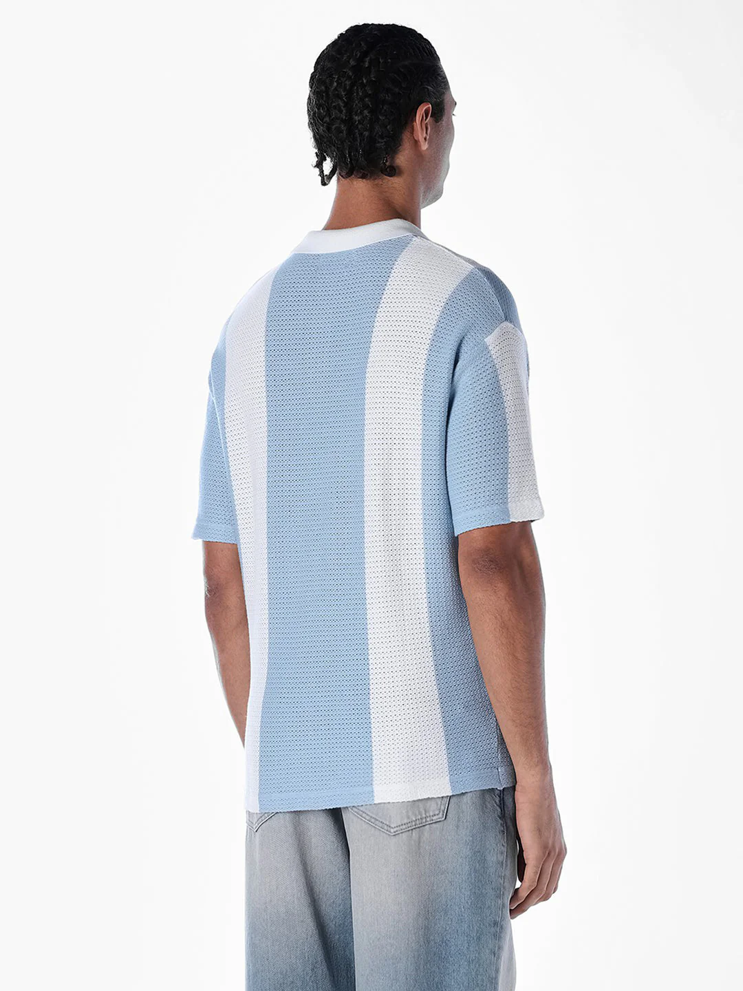 Colourblocked Oversized Knitted Polo - Image 4
