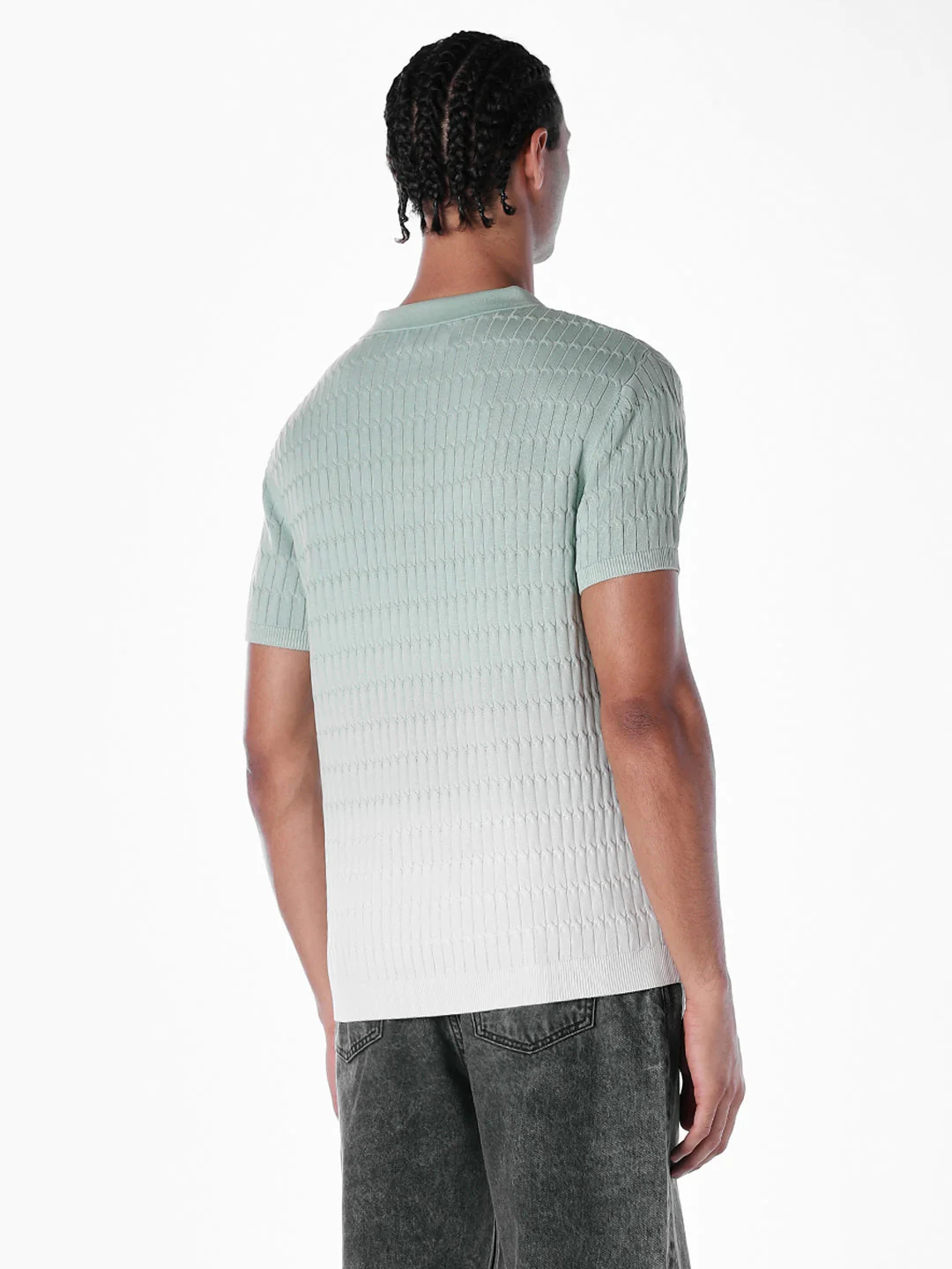 Jacquard Knitted Cotton Polo - Image 4