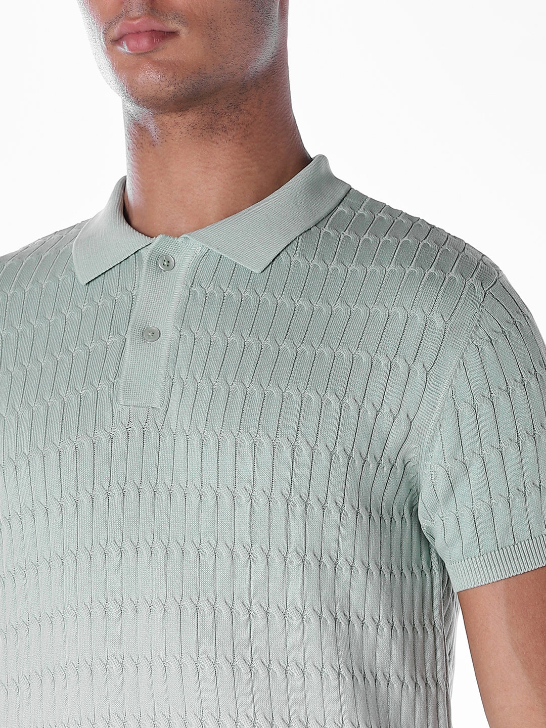 Jacquard Knitted Cotton Polo - Image 5