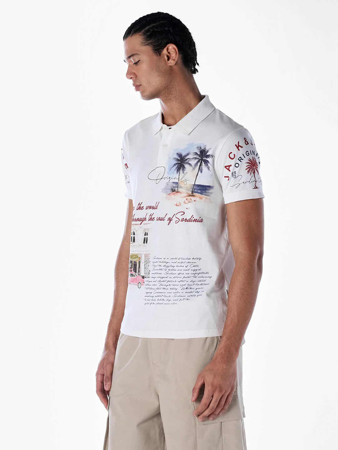 Printed Regular Fit Polo - Image 3