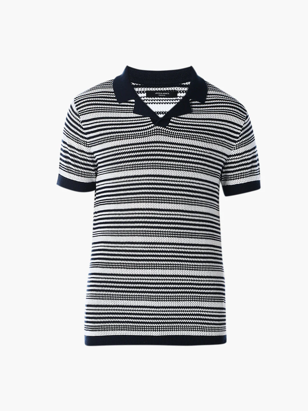 Jacquard Knitted Cotton Polo - Image 7
