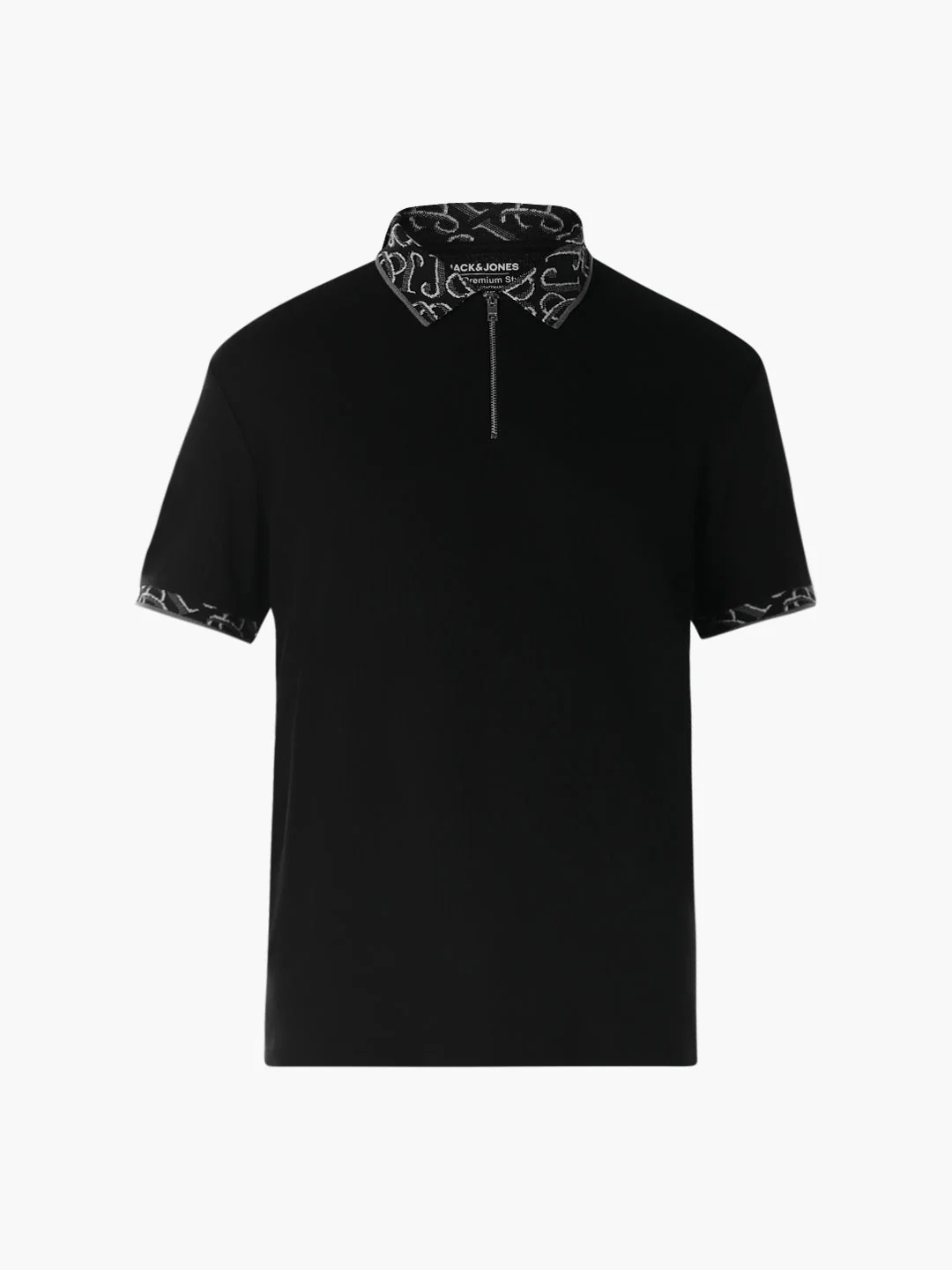 Jacquard Contrast Collar Polo - Image 7