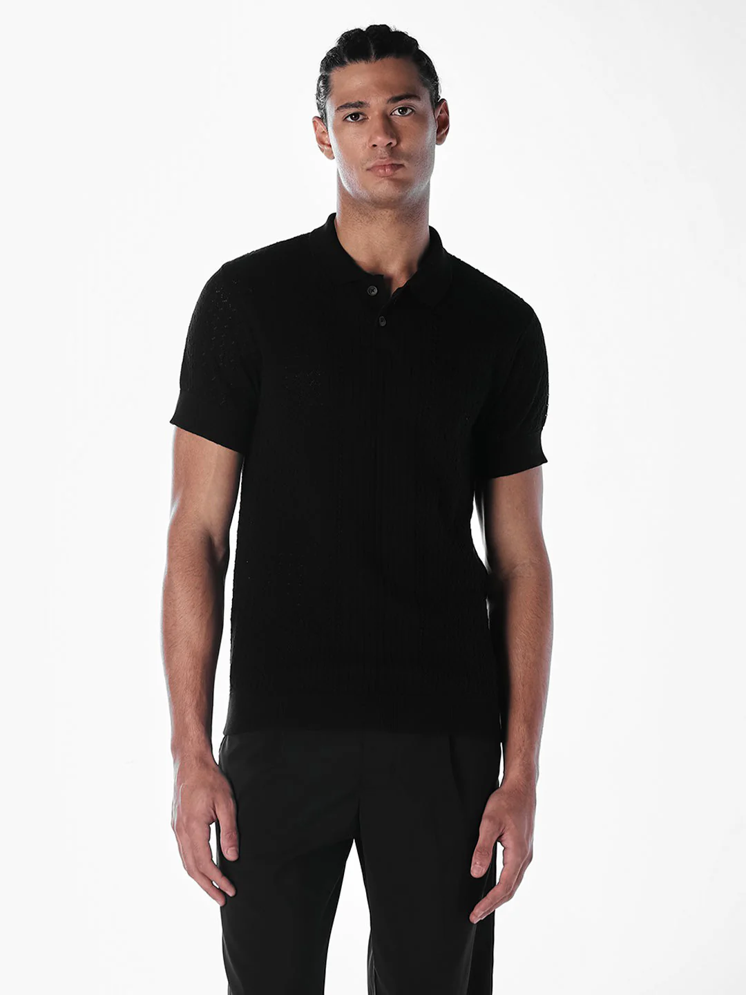 Slim Fit Knitted Polo - Image 2