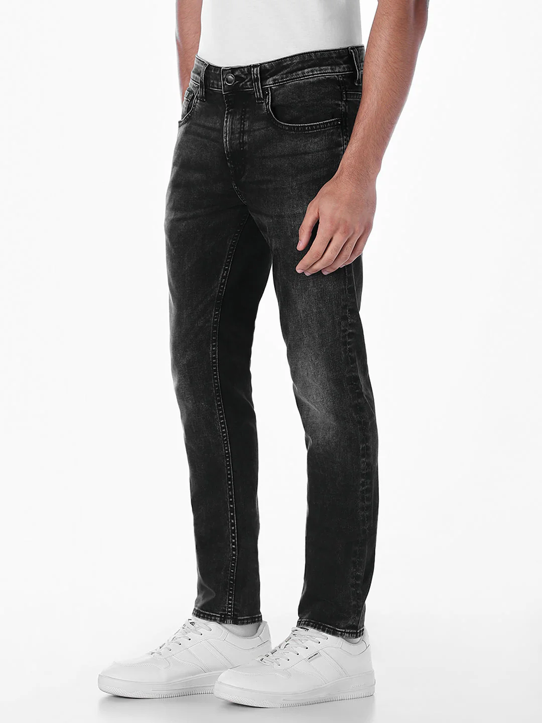 5 Pocket Washed Ben Skinny Fit Jeans - Image 2