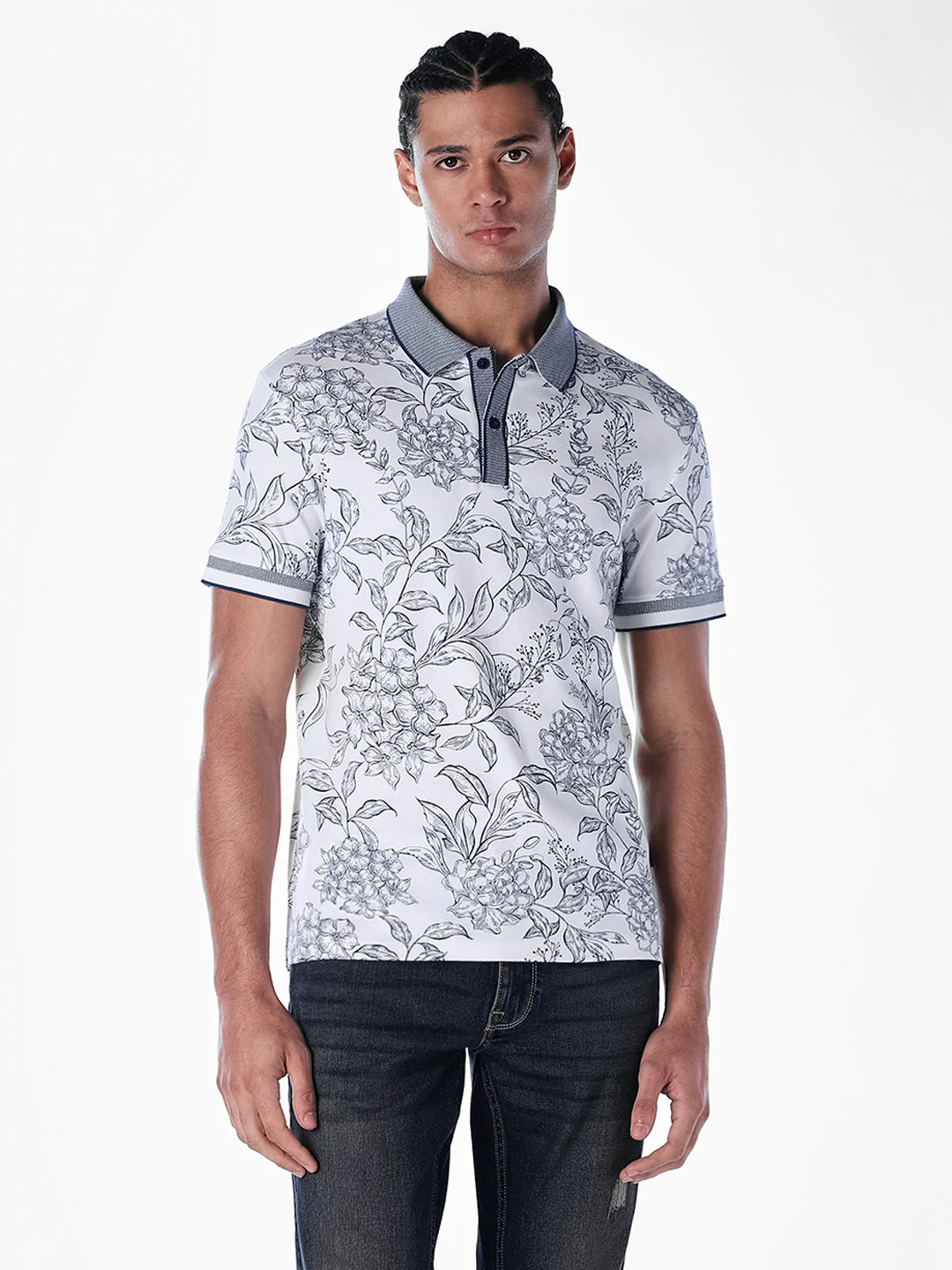 Jacquard Printed Polo - Image 2