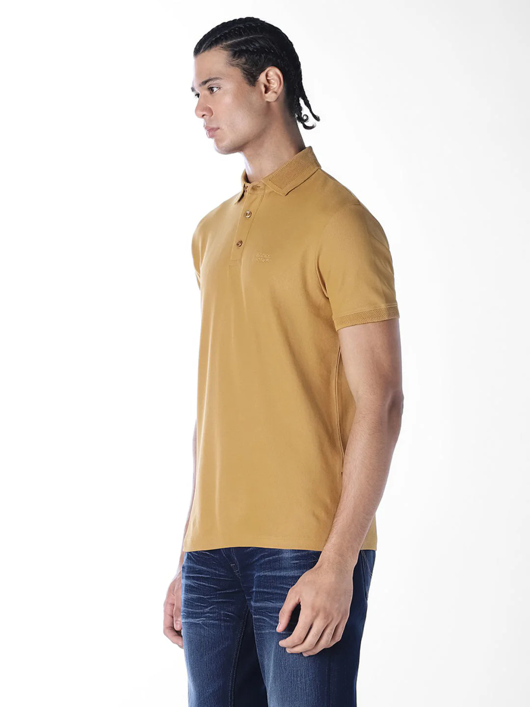 Knitted Logo Print Polo - Image 3